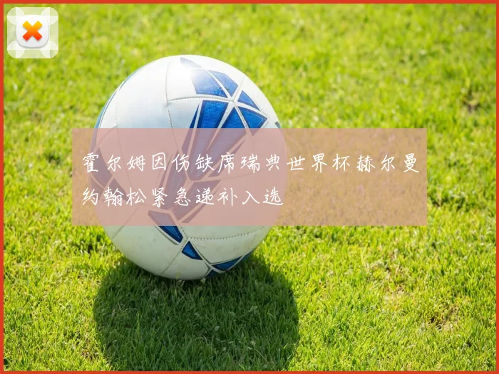 霍尔姆因伤缺席瑞典世界杯赫尔曼约翰松紧急递补入选